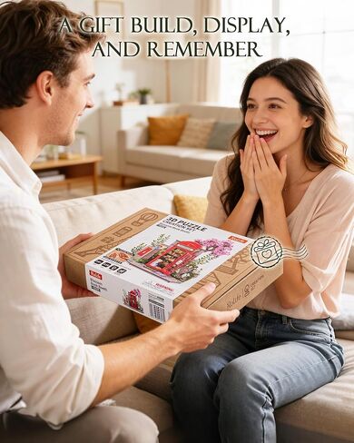 Rolife 3D Puzzles for Adults Blossom Book Booth, Toy Model Building Set for Adults for Table Toys & Home Decor, Creative Birthday Gift for Girls&Boys (116 PCS) in Kuwait