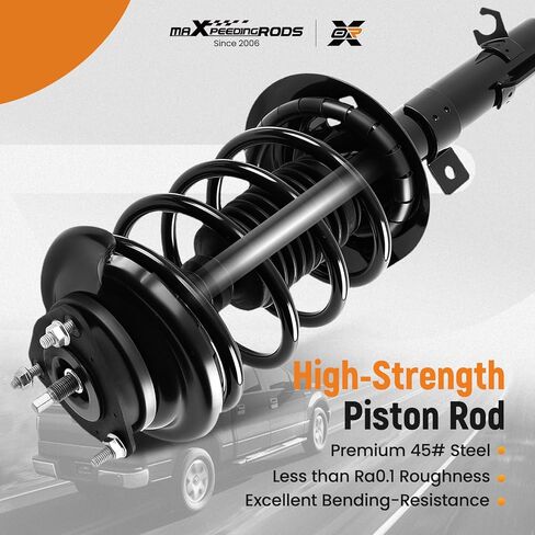 maXpeedingrods 2Pc Front Strut for 2006 2007 Ford Focus, 172257 172258 Complete Shock Absorber Strut with Coil Spring Assembly Sway Bars Links Shock Absorber Kit (4pcs Front Struts+Sway Bar Links) in Kuwait