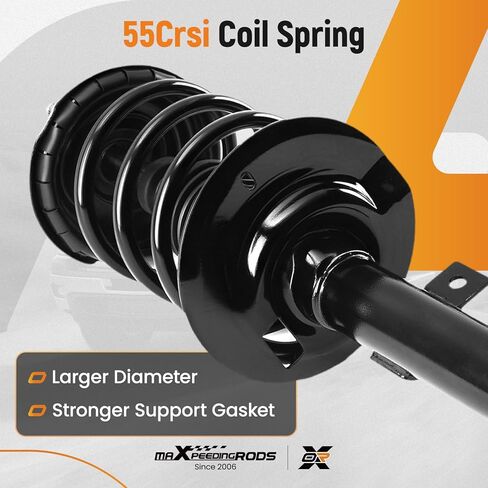 maXpeedingrods 2Pc Front Strut for 2006 2007 Ford Focus, 172257 172258 Complete Shock Absorber Strut with Coil Spring Assembly Sway Bars Links Shock Absorber Kit (4pcs Front Struts+Sway Bar Links) in Kuwait