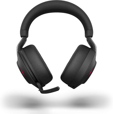 جابرا Evolve2 85 سماعة رأس لاسلكية USB ستيريو MS، بلوتوث دونجل، متوافقة مع Zoom، Webex، Skype، الهواتف الذكية، الأجهزة اللوحية، PC/MAC، 28599-999-999 (أسود)، تتضمن خطة دعم Global Teck Gold in Kuwait