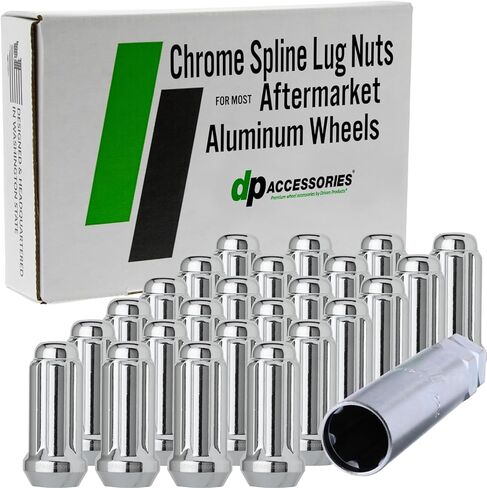 صواميل العروة M14x2.00 باللون الأسود لعجلات ما بعد البيع من DPAccessories - موالف مزدوج XL مغلق النهاية - طول 51 مم (2 بوصة) - مجموعة من 24 - D5149P-2305/24 in Saudi Arabia