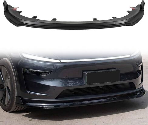 المصد الأمامي للشفة لـ Tesla Model Y Juniper 2025 3 قطعة مقسم سد الهواء السفلي الأمامي إضافة إلى طقم الجسم بلاستيك ABS (مطلي بألياف الكربون) in Kuwait