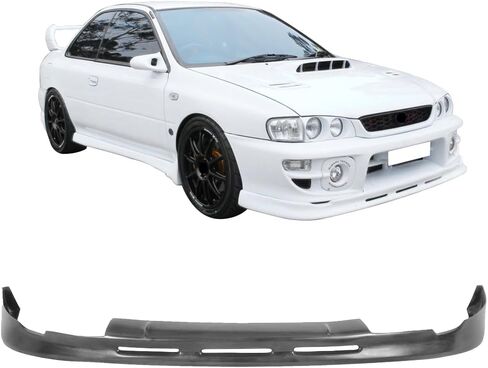 Front Bumper Lip Compatible with 2002-2003 Subaru Impreza WRX Sedan/RS Sedan, Not Fits Wagon, P1 Style PU Black by IKON MOTORSPORTS in Kuwait