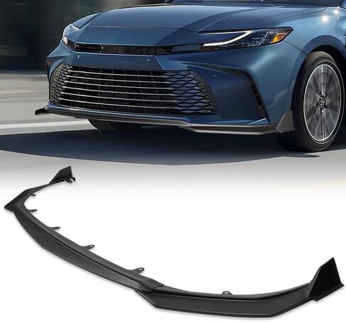 W-POWER، الشفة الأمامية مناسبة للتوافق مع Toyota Camry LE/XLE موديل 2025-2027، طقم الجسم الأمامي للشفاه الممتص للصدمات الأمامي، مقسم ABS، طراز GT، أسود غير لامع غير مطلي in Kuwait