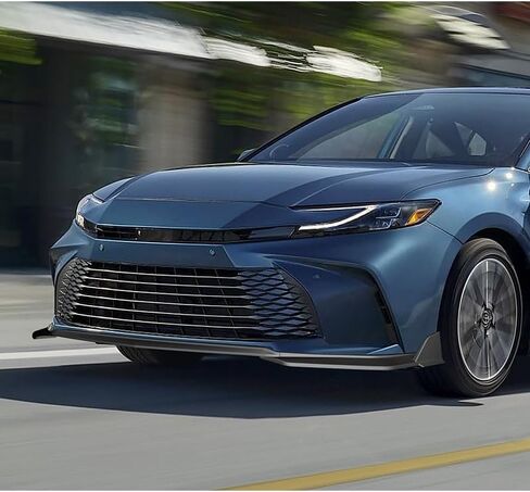 W-POWER، الشفة الأمامية مناسبة للتوافق مع Toyota Camry LE/XLE موديل 2025-2027، طقم الجسم الأمامي للشفاه الممتص للصدمات الأمامي، مقسم ABS، طراز GT، أسود غير لامع غير مطلي in Kuwait