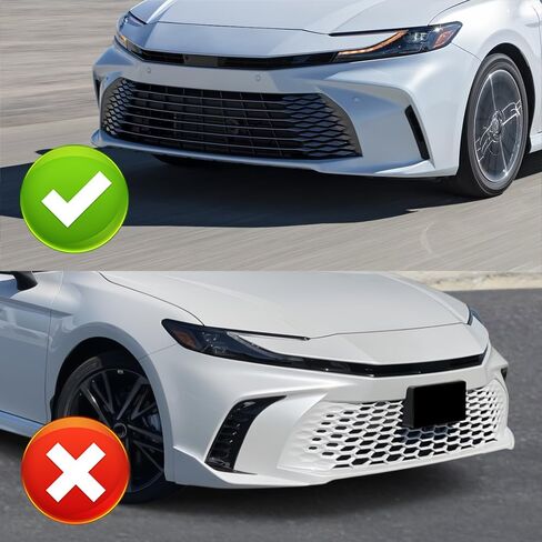 W-POWER، الشفة الأمامية مناسبة للتوافق مع Toyota Camry LE/XLE موديل 2025-2027، طقم الجسم الأمامي للشفاه الممتص للصدمات الأمامي، مقسم ABS، طراز GT، أسود غير لامع غير مطلي in Kuwait