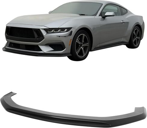 IKON MOTORSPORTS Front Bumper Lip, Compatible with 2024-2026 Ford Mustang Ecoboost & GT, IKON Style Matte Black ABS Air Dam Chin Spoiler Protector Splitter 1PC in Kuwait