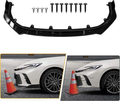 2024-2025 Toyota Camry Front Lip - Glossy Black Front Bumper Lip & Front Splitter, Under Chin Car Spoiler Body Kit for SE/XSE/TRD/SE Nightshade/Hybrid Luxury in Saudi Arabia