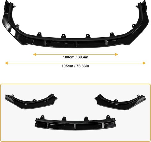 2024-2025 Toyota Camry Front Lip - Glossy Black Front Bumper Lip & Front Splitter, Under Chin Car Spoiler Body Kit for SE/XSE/TRD/SE Nightshade/Hybrid Luxury in Saudi Arabia