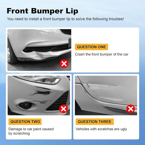 2024-2025 Toyota Camry Front Lip - Glossy Black Front Bumper Lip & Front Splitter, Under Chin Car Spoiler Body Kit for SE/XSE/TRD/SE Nightshade/Hybrid Luxury in Saudi Arabia