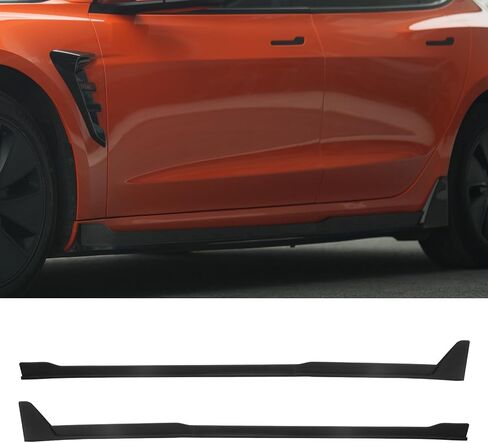 KHK Side Skirts for 2024-2025 Tesla Model 3 Highland, Upgrade Accessories Extension Body Kit Rocker Panel Trim Guard for Model 3, Matte Black, 4 PCS Left Side & Right Side in Saudi Arabia
