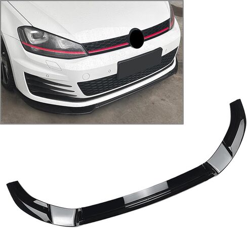 Bacar Glossy Black Front Bumper Splitter Spoiler Lip Front Bumper Dam Car Accessories for VW Golf MK7R 2014-2020 in Kuwait
