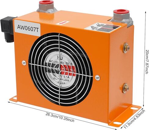 Hydraulic Air Cooler AW0607T-CA, DC12V Industrial Hydraulic Oil Cooler, 20L/min Air-Cooled Oil Radiator Compatible with Most 1-2 Ton Excavator, Precise Welding & Efficient Fan in Saudi Arabia