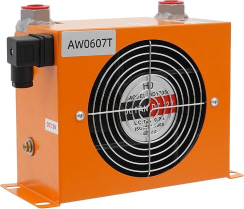 Hydraulic Air Cooler AW0607T-CA, DC12V Industrial Hydraulic Oil Cooler, 20L/min Air-Cooled Oil Radiator Compatible with Most 1-2 Ton Excavator, Precise Welding & Efficient Fan in Saudi Arabia