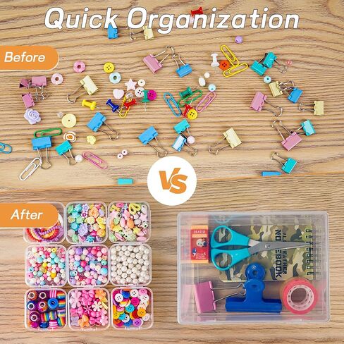 Small Bead Organizer Box, 30Pcs Clear Plastic Case Mini Dimond Bead Storage Containers with Hinged Lids and Rectangle for Bracelet Making DIY Jewelry Craft Nail Small Parts in Saudi Arabia