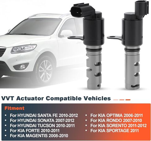 No.24375-2G100 2Pcs Intake & Exhaust Engine Variable Valve Timing VVT Solenoid 2.0L 2.4L for Kia Forte Koup Optima Sorento Sportage for HYUNDAI Santa Fe Sonata Tucson in Kuwait