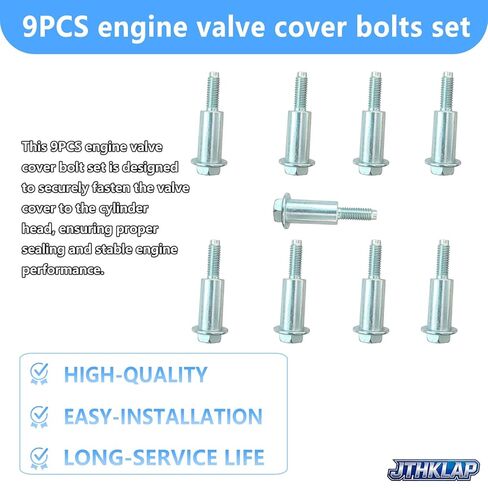 9PCS Engine Valve Cover Bolts Compatible with Honda Accord 2013-2017 CR-V 2015-2019, for Acura TLX 2015-2020 ILX 2016-2021, Cylinder Head Cover Bolts Replace 90015-5A2-A00 900155A2A00 in Saudi Arabia