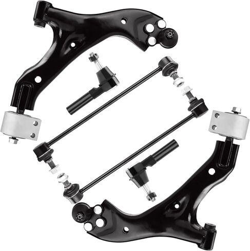 Front Lower Control Arms w/Ball Joints Outer Tie Rods Sway Bars Replacement Suspension Kit for Chevy Equinox 2005-2009 for Saturn Vue 2002-2007 for Pontiac Torrent 06-09 Passenger Driver Side(6PCS) in Kuwait