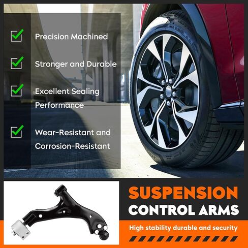 Front Lower Control Arms w/Ball Joints Outer Tie Rods Sway Bars Replacement Suspension Kit for Chevy Equinox 2005-2009 for Saturn Vue 2002-2007 for Pontiac Torrent 06-09 Passenger Driver Side(6PCS) in Kuwait