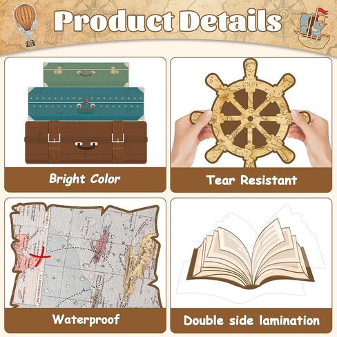 Adventure Theme Bulletin Board Set Vintage Travel Bulletin Board Travel Classroom Decoration Motivational Our Adventure Awaits Paper Cutouts for Home School Classroom Office Door Wall in Saudi Arabia