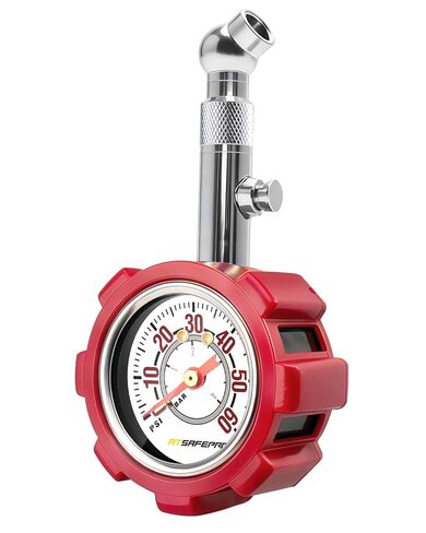 ATsafepro Tire Pressure Gauge, 5-60 PSI, ANSI B40.1 Certified, Extended 360° Swivel Head, Hold & Bleed Button, Dual Guard,Tire Gauges Fit for Cars and Motorcycles - Compact & Battery-Free in Saudi Arabia