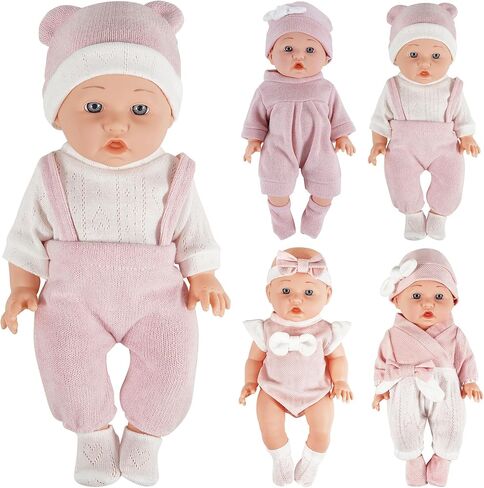 12 inch Doll Clothes and Accessories for 10 11 12 inch Dolls, Include 4-Packs Baby Doll Clothes Hat Headband Socks (Not Include Doll) in Saudi Arabia