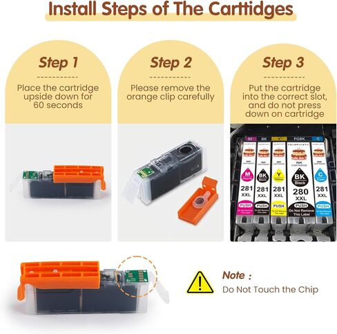 280XL 281XL PGI-280XXL CLI-281XXL Ink Cartridges Compatible for Canon PIXMA TS702 TS702a TR8620 TR8620a TR7520 TS6320 TS9520a Printers in Saudi Arabia