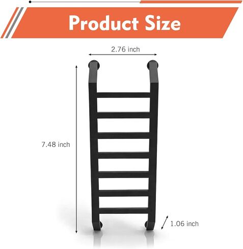 Car Mini Ladder Magnet, Car Mini Step Ladder Magnet, Funny Magnetic Decor Ladder, Automotive Exterior Accessories for Cars, Refrigerators, Dishwashers, Racks (Black) in Saudi Arabia