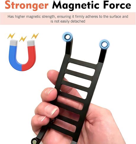 Car Mini Ladder Magnet, Car Mini Step Ladder Magnet, Funny Magnetic Decor Ladder, Automotive Exterior Accessories for Cars, Refrigerators, Dishwashers, Racks (Black) in Saudi Arabia