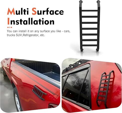 Car Mini Ladder Magnet, Car Mini Step Ladder Magnet, Funny Magnetic Decor Ladder, Automotive Exterior Accessories for Cars, Refrigerators, Dishwashers, Racks (Black) in Saudi Arabia