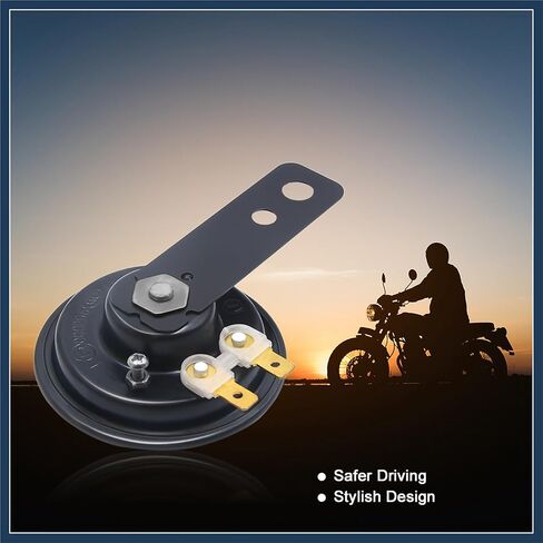 6V 1.5A 110dB معدن كهربائي بصوت عال مكبر صوت البوق الأسود للدراجات النارية تصميم أنيق in Kuwait