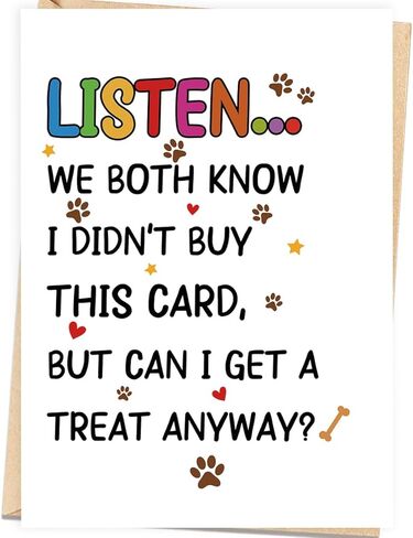 Asmallgf Dog Dad Fathers Day Card, Funny Father's Day Card Gifts from Dog, Dogs Dad Gifts for Men Him, Father's Day Dogs Decoration Gift in Saudi Arabia