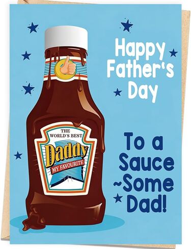 Asmallgf Dog Dad Fathers Day Card, Funny Father's Day Card Gifts from Dog, Dogs Dad Gifts for Men Him, Father's Day Dogs Decoration Gift in Saudi Arabia