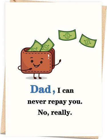 Asmallgf Dog Dad Fathers Day Card, Funny Father's Day Card Gifts from Dog, Dogs Dad Gifts for Men Him, Father's Day Dogs Decoration Gift in Saudi Arabia