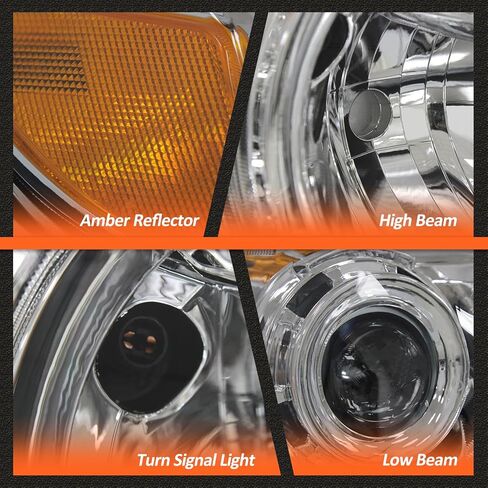 Headlights Assembly for 2010 2011 2012 2013 2014 Legacy/Outback Chrome Housing Headlamp Replacement Driver and Passenger Side(W/O Bulbs) in Kuwait