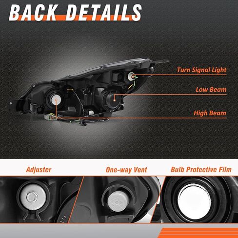 Headlights Assembly for 2010 2011 2012 2013 2014 Legacy/Outback Chrome Housing Headlamp Replacement Driver and Passenger Side(W/O Bulbs) in Kuwait