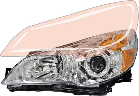 Headlights Assembly for 2010 2011 2012 2013 2014 Legacy/Outback Chrome Housing Headlamp Replacement Driver and Passenger Side(W/O Bulbs) in Kuwait