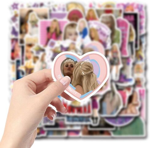 Hannah Montana Stickers 60pcs Funny Musical Instrument Decorations, Pencil Boxes, Art Supplies, Adolescent Comedy Movie Stickers for Water Bottles Laptop in Saudi Arabia