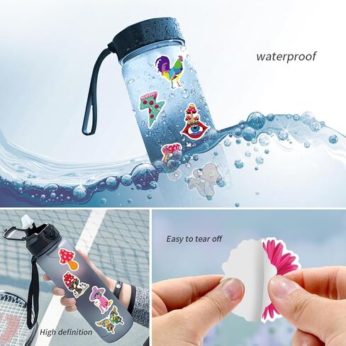 200 Pieces Trippy Stickers, Cool Psychedelic Aesthetic Stickers Waterproof Vinyl Gifts for Phone, Water Bottle, Luggage, Laptop, Adults Teens in Kuwait