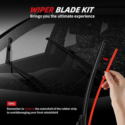 OTUAYAUTO Windshield Wiper Blades Replacement for Cadillac Escalade 2007-2013, GMC Yukon Sierra 2007-2013 Chevy Silverado Tahoe Suburban All-Weather Performance, Pinch Tab 22"+22" (Pack of 2) in Kuwait