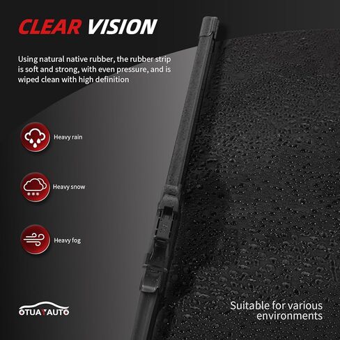 OTUAYAUTO Windshield Wiper Blades Replacement for Cadillac Escalade 2007-2013, GMC Yukon Sierra 2007-2013 Chevy Silverado Tahoe Suburban All-Weather Performance, Pinch Tab 22"+22" (Pack of 2) in Kuwait