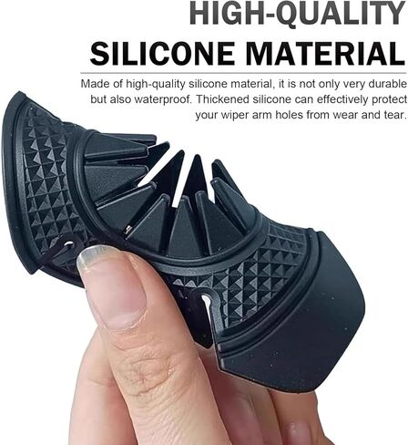 2PCS Silicone Wiper Pivot Guards, Car Windshield Wiper Arm Hole Protector Cover, Anti-Leaf Dust-Proof Windshield Protector Pad, Universal Front Wipers Hole Protective Guard for Car Truck SUV in Saudi Arabia