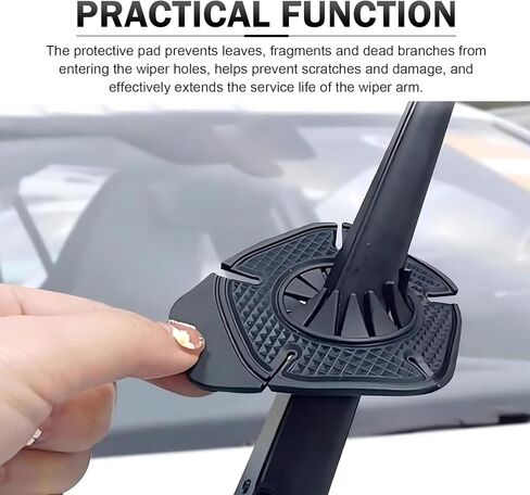 2PCS Silicone Wiper Pivot Guards, Car Windshield Wiper Arm Hole Protector Cover, Anti-Leaf Dust-Proof Windshield Protector Pad, Universal Front Wipers Hole Protective Guard for Car Truck SUV in Saudi Arabia