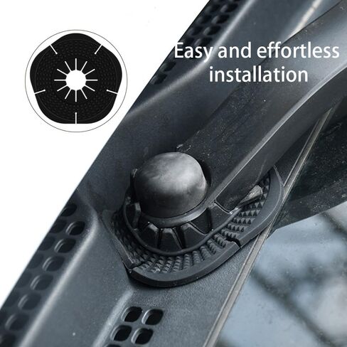 4PCS Car Windshield Wipers Hole Dust Cover,Premium Silicone Wiper Blades Hole Protection Device Prevents Blockage,Universal Automotive Exterior Accessories Fits Car Truck SUV (Black) (flower shape) in Saudi Arabia