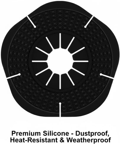 4PCS Car Windshield Wipers Hole Dust Cover,Premium Silicone Wiper Blades Hole Protection Device Prevents Blockage,Universal Automotive Exterior Accessories Fits Car Truck SUV (Black) (flower shape) in Saudi Arabia
