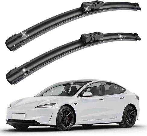 26"+19" Windshield Wiper Blades for Tesla Model 3 2017 2018 2019 2020 2021 2022 2023, Top Lock OEM Replacement All-Season Wipers, 2 Pack in Saudi Arabia