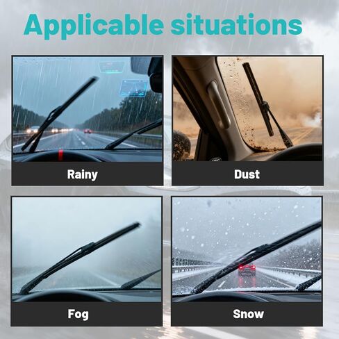26"+19" Windshield Wiper Blades for Tesla Model 3 2017 2018 2019 2020 2021 2022 2023, Top Lock OEM Replacement All-Season Wipers, 2 Pack in Saudi Arabia