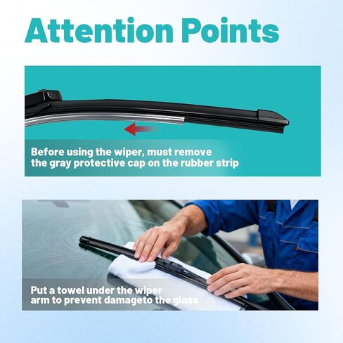 26"+19" Windshield Wiper Blades for Tesla Model 3 2017 2018 2019 2020 2021 2022 2023, Top Lock OEM Replacement All-Season Wipers, 2 Pack in Saudi Arabia