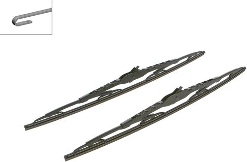 شفرات ممسحة بديلة قياسية مزدوجة OE من BOSCH 3397118408 - جانب السائق والراكب - مجموعة من شفرتين (21 بوصة و21 بوصة) in Kuwait