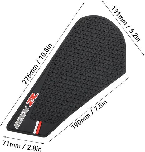 LKV GSXR600 Tank Pad - Motorcycle Fuel Tank Pads Protector Compatible with Suzuki GSXR600 GSXR750 GSXR1000 2011-2015, Rubber Anti Slip Sticker Decal Tank Protector in Kuwait